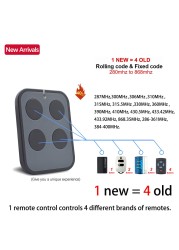 Gate Control Duplicator 280-900MHz Multi Frequency Garage Remote Control 868MHz 433.92MHz Rolling Code Door Command Transmitter