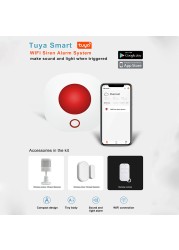 2022 TUGARD SN10+ SN11 Tuya Wireless Siren 433MHz Strobe Siren Alarm Horn 110dB Light Siren For Home Security Burglar Alarm