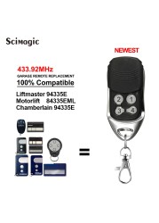 Replacement door remote control, garage door remote control, 433.92MHz