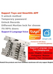 2022 X1 Intelligent Door Lock with Tuya APP Wifi Biometric Fingerprint IC Card Password Key Unlock Built-in Eight Language