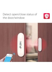 Tuya WiFi Door Sensor, Smart Door Open/Closed Detector, Smart Life APP WiFi Window Sensor Home Alarm Work with Alexa, Google Home