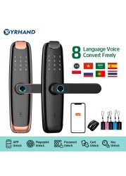 2022 YRHAND H2 Tuya wifi fingerprint fechadura eletronica password cerradura inteligente smart door lock