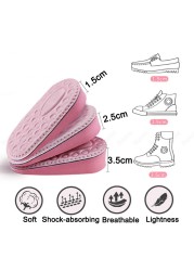 EVA Invisible Memory Foam Height Increase Insoles For Women Inner Shoe Sole Shoe Insert Lift Heel Comfort Increase Insoles