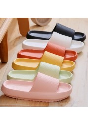 Female Home Slippers Summer Women Thick Platform Slides Women's Sandals Flip Flops Beach Sandal Mule Anti-slip Slippers for Men