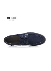 BHKH 2022 Autumn Men Shoes Smart Fashion Shoes Casual Shoes Leather Man Casual Shoes Office Work Footwear Men Shoes