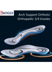 3ANGNI Orthotic Flat Feet Insoles Arch Support 3/4 Insole Memory Foam Lining Soft Letter for Man Woman Shoes