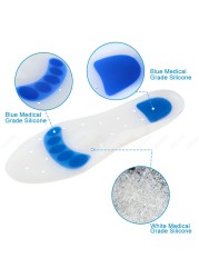 Medical Silicone Insoles for Shoes Flat Foot Corrector Arch Support Plantar Fasciitis Orthotics Foot Care Inserts