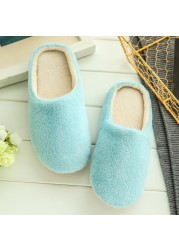 Women Winter Indoor Shoes Slippers Silent Soft-soled Warm Slippers Plus Velvet Non-slip Cotton Slippers Zapatillas De Casa