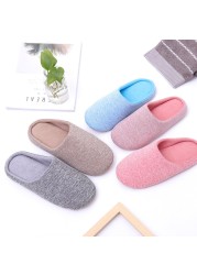 Couple Home Slippers Soft Comfortable Cotton Slippers Men Women Warm Breathable Indoor Slippers Silent zapatos mujer zapatillas