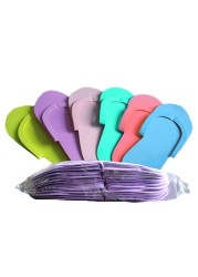 12 Pairs Spa Pedicure Sandals Disposable Foam Slippers Foam Pedicure Slippery For Salon Spa Pedicure Flip Flop Tools