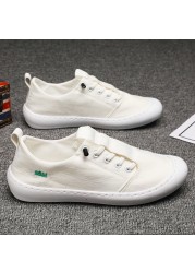 Men's shoes 2021 summer new casual shoes comfortable breathable fashion canvas shoes men's small white shoes soft sole casual shoes