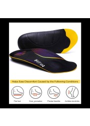 IFiTNA 3/4 Length Orthopedic Arch Support Insole Men Sneaker Flat Foot Varus Plantar Fasciitis Orthotic Shoe Inserts Heel Pain