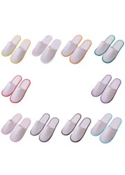 50pcs Disposable Slippers Men Women Business Travel Passenger Shoes Home Guest Slippers Hotel Beauty Club Shoes Indoor Slippers