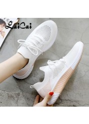 Women's shoes 2021 spring new white breathable sports mesh versatile summer hollow walking flying woven non-slip ladies sneakers