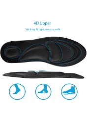 4D Massage Insoles Soft Sponge Arch Support Orthotic Foot Inner Pads For High Heel Shoes Men Women Cushion Soles Spurs