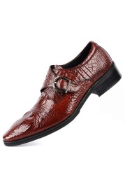 2021 men derby shoes business loafers gentleman dress shoe faux crocodile pattern leather big size 48 designer shoes for men