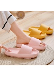 Cloud slippers thick platform slippers non-slip eva soft sandals waterproof indoor home silent damping indoor shoes for women