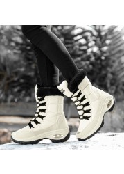 New winter women boots high quality keep warm mid-calf snow boots women lace-up comfortable ladies boots chausiras femme