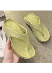 Women 2021 new summer platform flip flops casual flat slides outdoor beach sexy barefoot plus size slippers