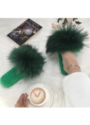 Ladies Slippers Flat Flip Flops Women Shoes Soft Luxury House Platforms Sandals Real Fur Slides Summer Fluffy Fashion Slippers