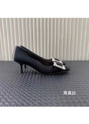 2022 Brand Women Pumps Luxury Crystal Slingback High Heels Summer Bride Wedding Shoes Brand Fashion Shoes