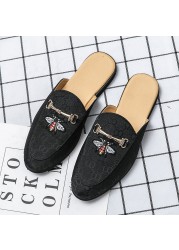 Plus Size47 Men's Shoes Original British Style Bee Style Sandals, Brand Design Casual Shoes, Men's Slippers