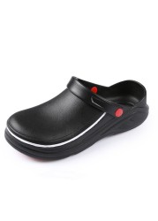 SHENCE EVA Unisex Slippers Non-slip Waterproof Oil-proof Kitchen Work Cook Shoes for Chef Master Hotel Restaurant Slippers