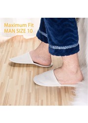 5-100 Pair Disposable Travel Hotel Slippers White Toweling Closed Toe Spa Shoes Bath Sets Bathroom Bathroom Shower Accessories