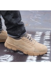 High Cut Safety Insurance Shoes Men's Anti-smashing Steel Toe Safety Shoes Upper Stylish Lightweight Protective Work Shoes