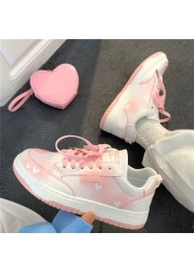 Women Sneakers Sneakers Kawaii Platform Flats Harajuku Fashion Casual Pink Vulcanized Spring Dropshipping Scarpe Donna