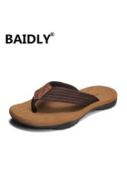 Mens Shoes Soft Massage Slippers Men Outdoor Beach Flip Flops Summer Tongs Casual Mens Shoes Comfortable Home Chanclas