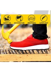 Safety shoes men's puncture-proof old security safety shoes summer breathable work shoes women safety shoes men's work shoes