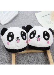 SIMLOVEYO Winter Indoor Panda Slippers Flat Furry Home Cartoon Women Slippers Unisex Couple Animal Warm Non-slip Shoes T389b