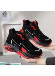 Women Sneakers Comfortable Non-slip Walking Shoes Woman Chunky Fashion Lace Up Luminous Women Vulcanized Shoes 2022 Spring