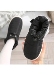 Cotton slippers women bag with autumn and winter indoor home anti-slip couple plush warm thick moon winter cotton shoes