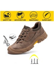 Safety insurance shoes men deodorant anti-puncture steel toe cap insulated electric safe wear-resistant winter work shoes