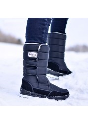 High Top Snow Boots Men Shoes Winter Plus Velvet Super Warm Cotton Shoes Man Black Camouflage Plus Size 39-47 Cold-Proof Boots