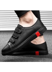 Men's casual leather shoes, classic lace-up shoes, comfortable walking shoes, flat, breathable, fashionable