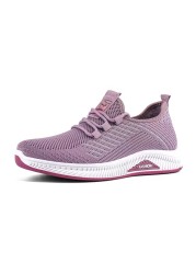 Sneakers Women Running Casual Fit Simple Design Mesh Material Round Toe Cap 3 Colors 7 Sizes To Choose