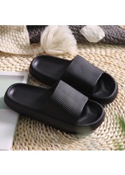 men slippers thick platform slippers summer beach eva soft sole sandal men ladies indoor leisure bathroom anti-slip shoes