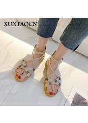 2022 women sandals star pattern new casual shoes comfortable women's sandals summer zipper women shoes fashion beach flat shoes