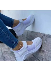 Women Sneakers Platform Sandals Solid Mesh Cut Out Casual Women's Shoes 2021 New Fashion Plus Size Thick Bottom Ladies Shoes