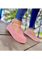 2022 ladies flat shoes summer mid heel platform sandals vulcanized shoes spring and autumn lightweight comfortable casual shoes