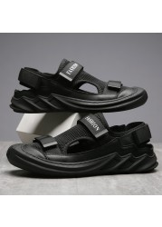 2022 Summer Fashion Men's Sandals Sport Non-Slip Slippers Casual Beach Shoes Breathable Mesh Fashion Black Men's Shoes