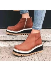 2021 autumn new woman fashion shoes platform sneakers ladies viscose shoe round toe chunky plus size women vulcanize shoes