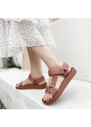 2021 summer women's shoes fashion casual sports sandals velcro flat sandals women platform sandals