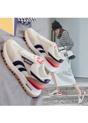 Women Sneakers 2022 Spring Fashion Lace-up Casual Shoes Women White Shoes Non-slip Soft Bottom Running Shoes Zapatos De Mujer