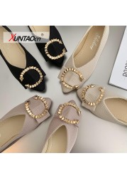 female shoes 2020 summer shallow mouth tip flats for women soft lazy pedal shoes flat shoes women shoes woman