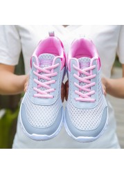 Women Casual Shoes Fashion Breathable Walking Mesh Flat Shoes Woman White Sneakers Women 2021 Tenis Feminino Gym Shoes Sneakers