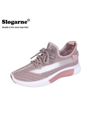 Women Vulcanized Sneakers Weave Mesh Platform Shoes Ladies Spring Autumn Trend Chunky Sneakers Flats Women Casual Sneakers